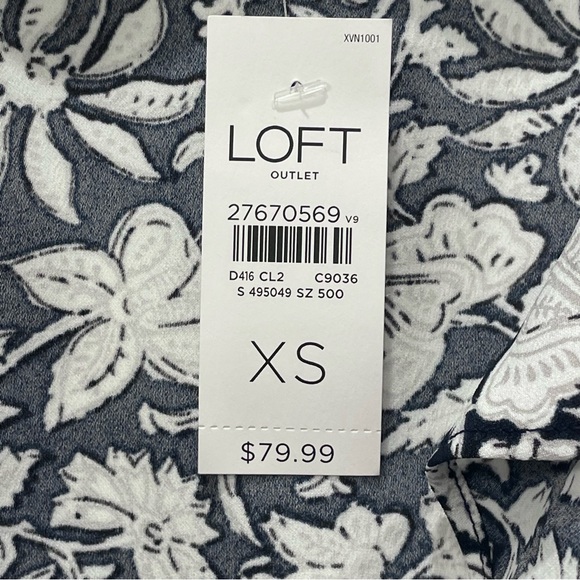 Ann Taylor LOFT Floral Wrap Dress with Ruffle V Neck - Picture 14 of 14